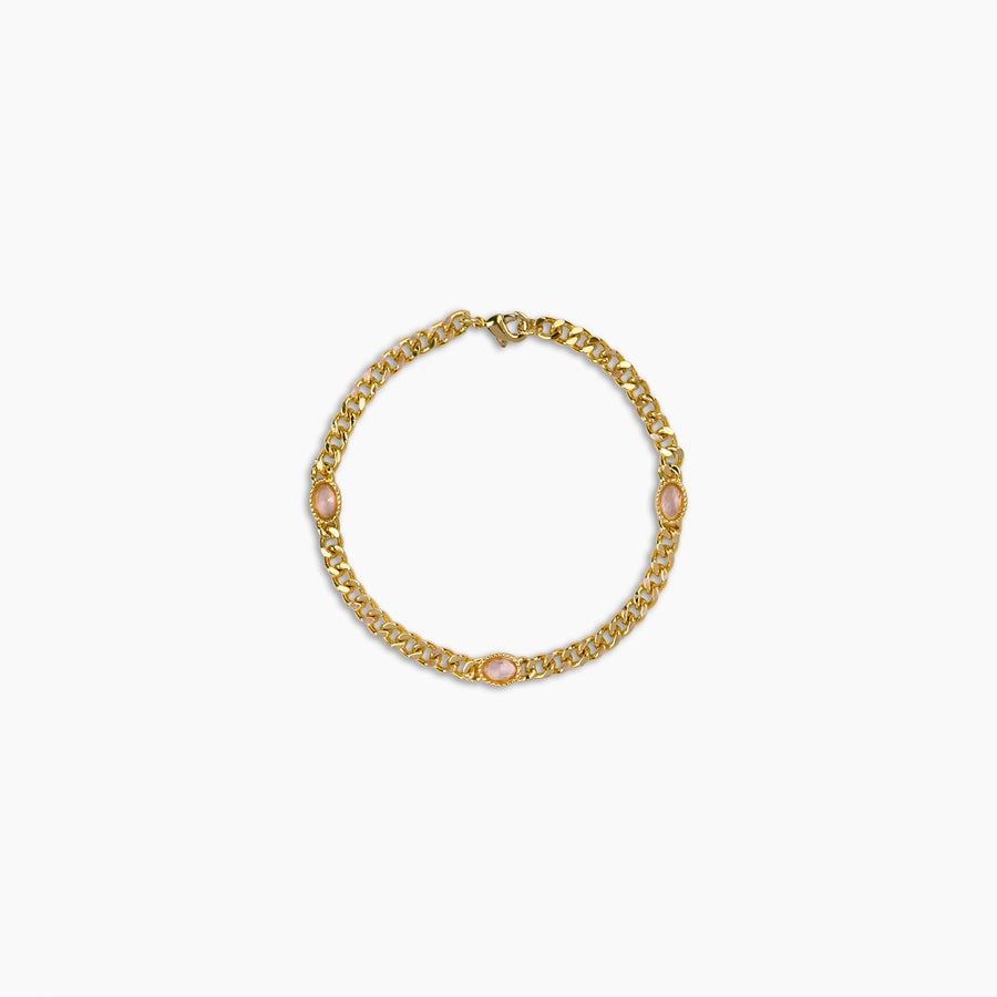 Blush Stone Chain Bracelet