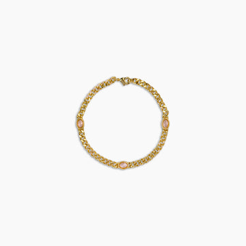 Blush Stone Chain Bracelet