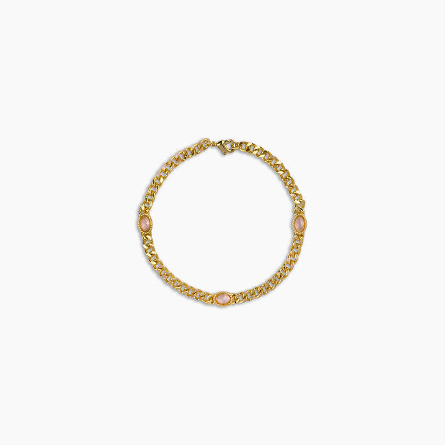 Blush Stone Chain Bracelet