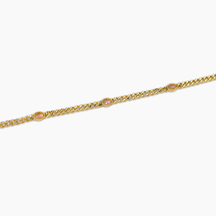 Blush Stone Chain Bracelet