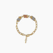 Tricolor Barrel Charm Bracelet
