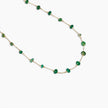 Emerald Bead Station Necklace