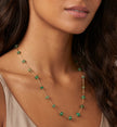 Emerald Bead Station Necklace