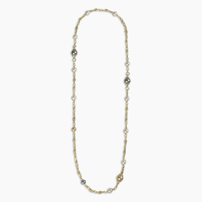 Luna Pearl Station Necklace