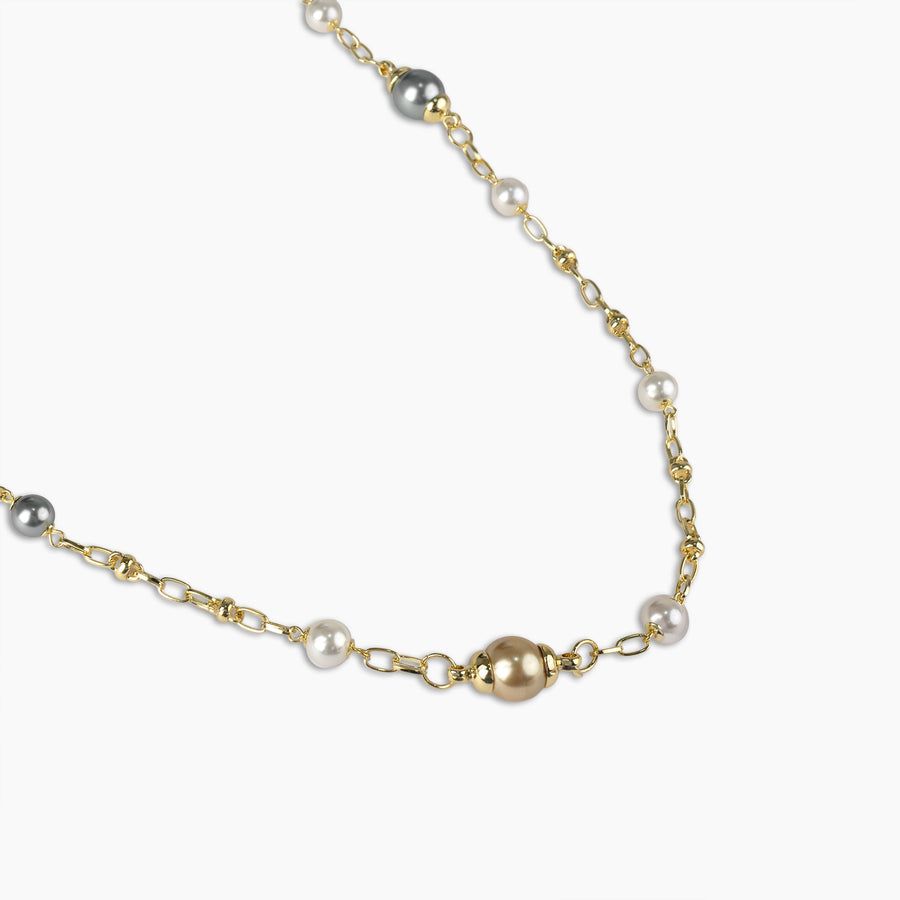 Luna Pearl Station Necklace