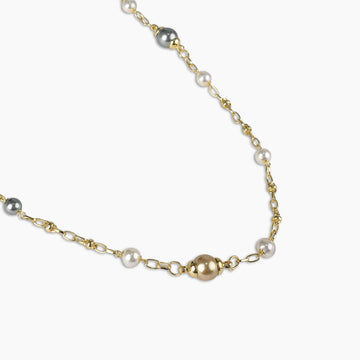 Luna Pearl Station Necklace