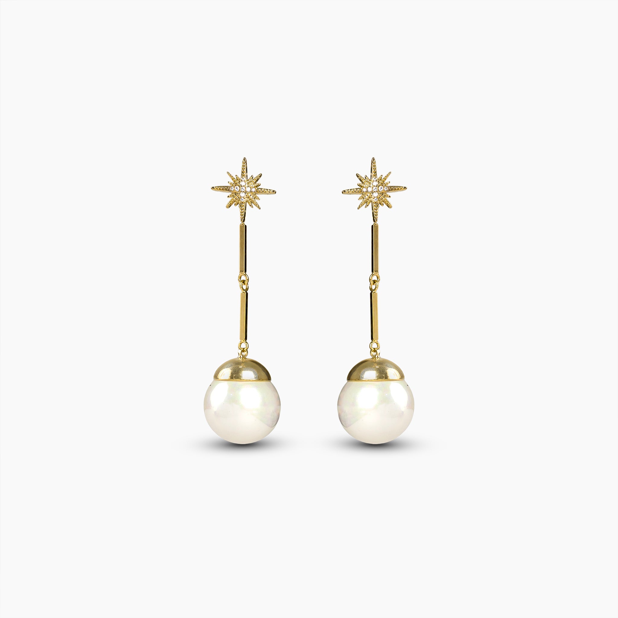 Starfall Pearl Drop Earrings