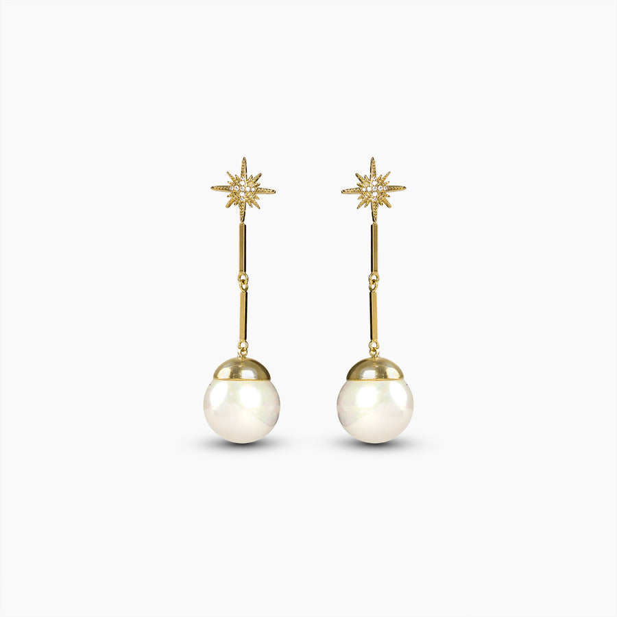 Starfall Pearl Drop Earrings