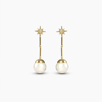 Starfall Pearl Drop Earrings