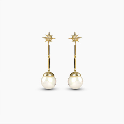 Starfall Pearl Drop Earrings