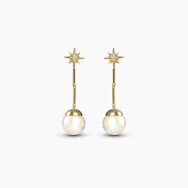 Starfall Pearl Drop Earrings