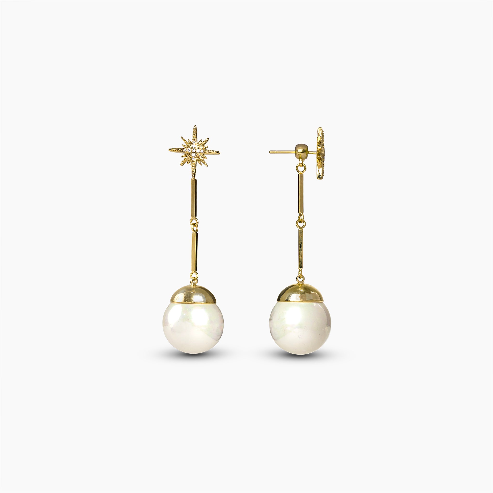 Starfall Pearl Drop Earrings