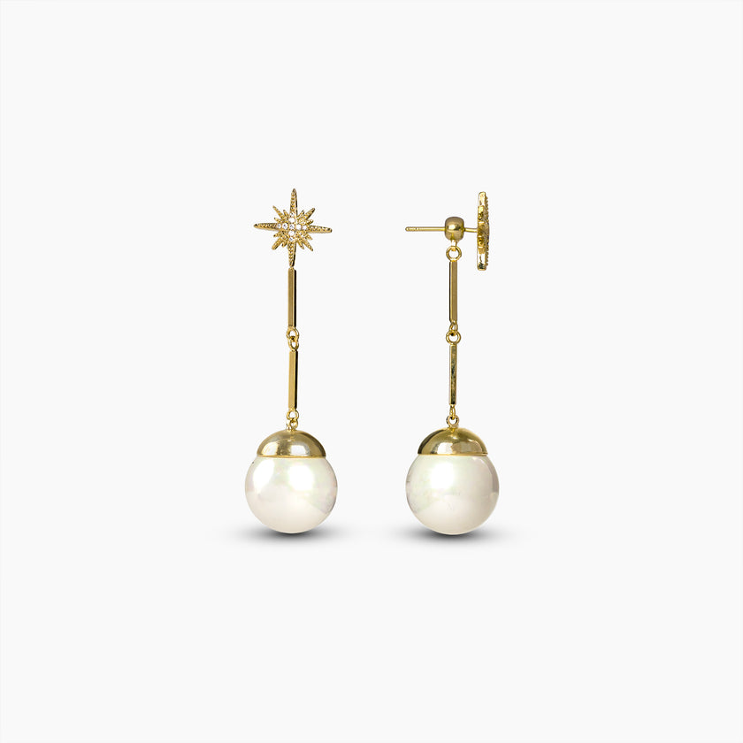 Starfall Pearl Drop Earrings