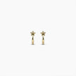 Gold Star Huggies Earrings