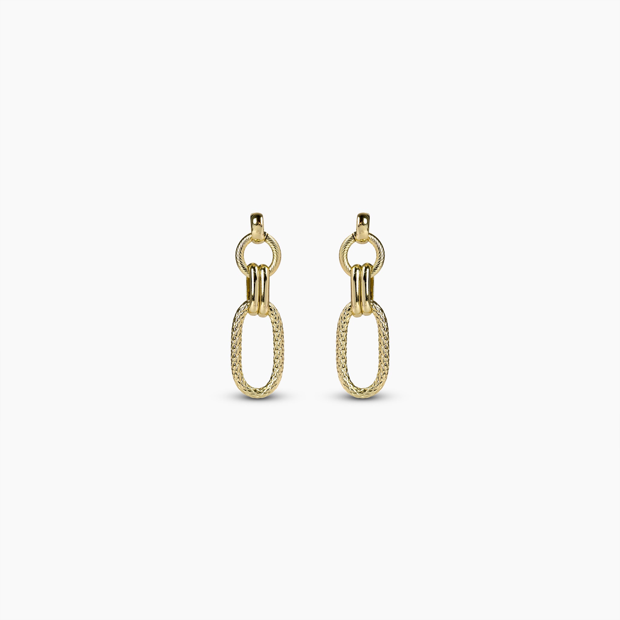 Interlock Link Drop Earrings