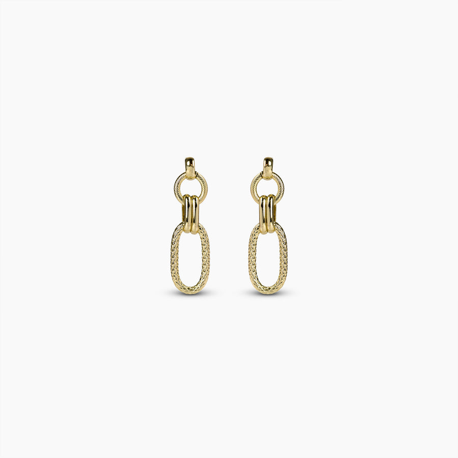 Interlock Link Drop Earrings