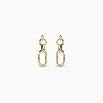 Interlock Link Drop Earrings