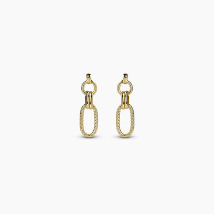Interlock Link Drop Earrings