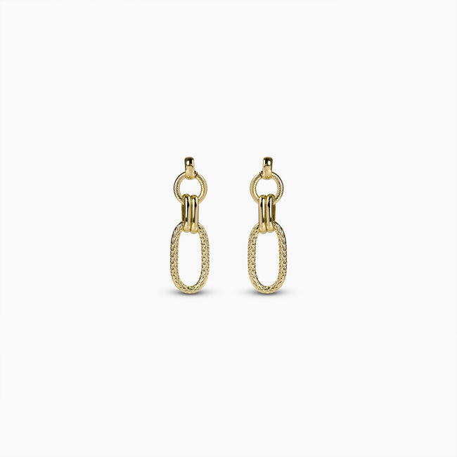 Interlock Link Drop Earrings