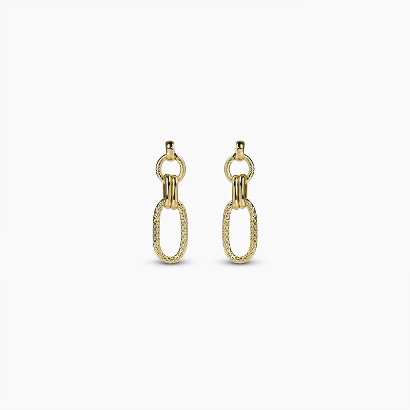 Interlock Link Drop Earrings