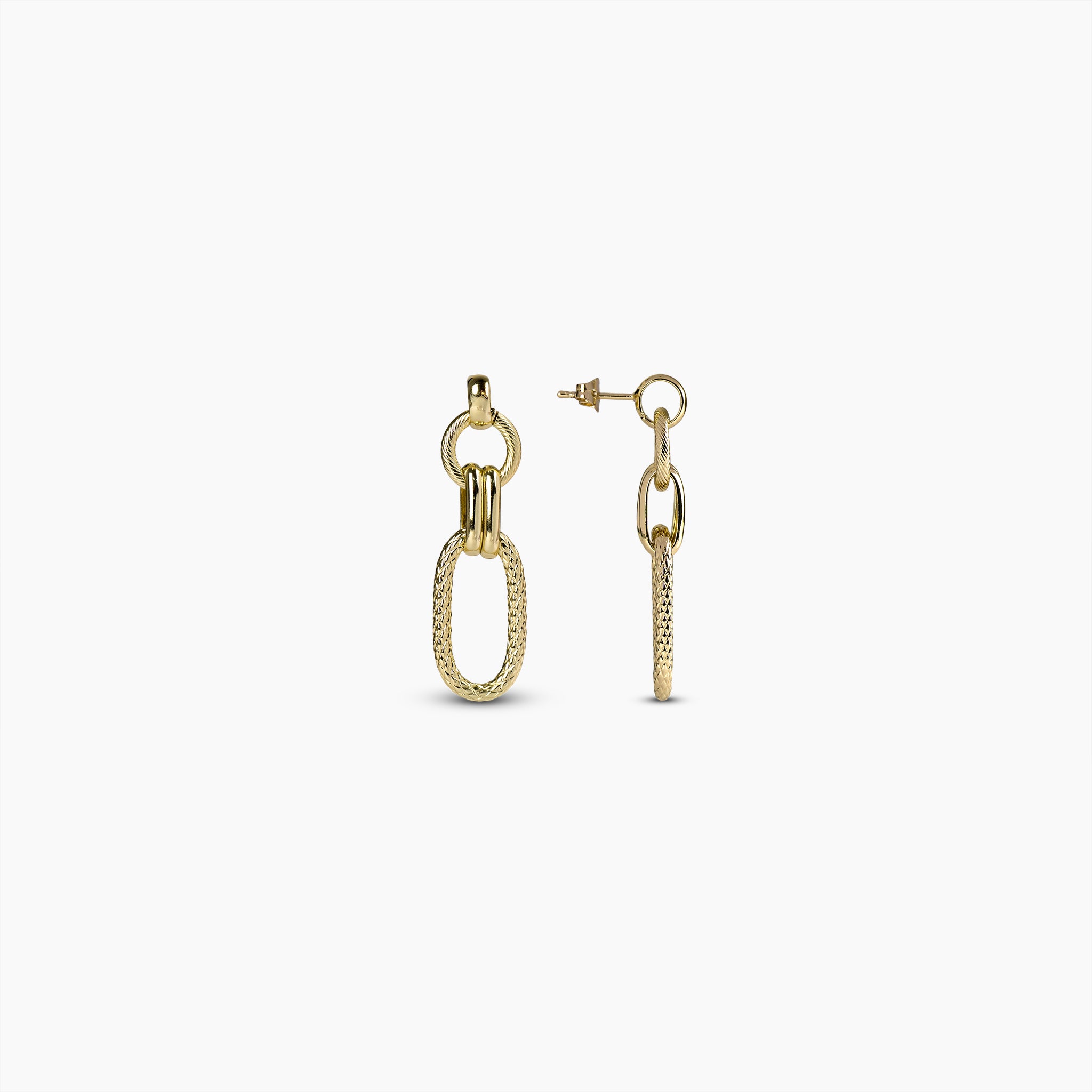 Interlock Link Drop Earrings