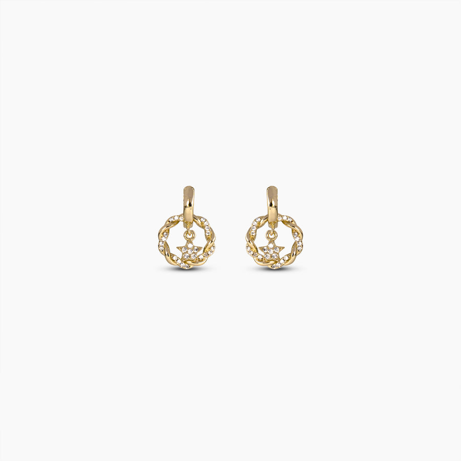 Celestial Wreath Huggie Earrings