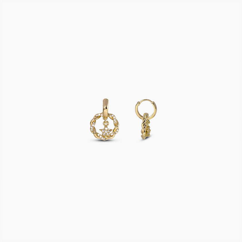 Celestial Wreath Huggie Earrings