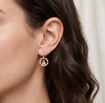 Celestial Wreath Huggie Earrings
