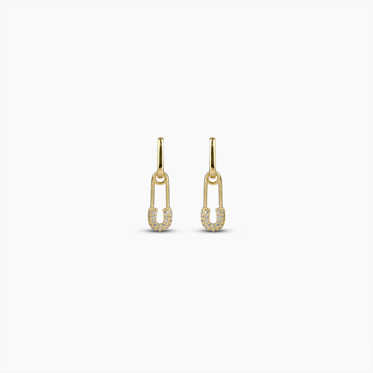 Gold Safety Pin Earrings
