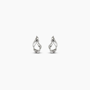 Silver Brushed Mood Swirl Earrings