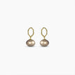 Sculpted Grey Pearl Drop Earrings