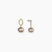 Sculpted Grey Pearl Drop Earrings
