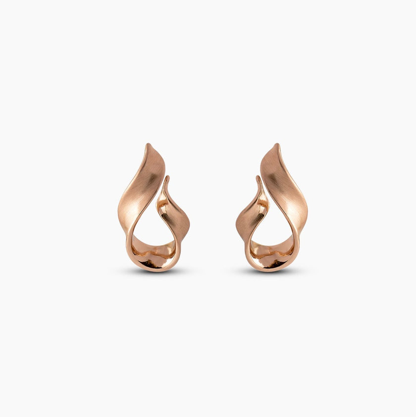 Rose Brushed Mood Swirl Earrings