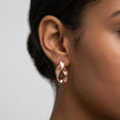 Rose Brushed Mood Swirl Earrings