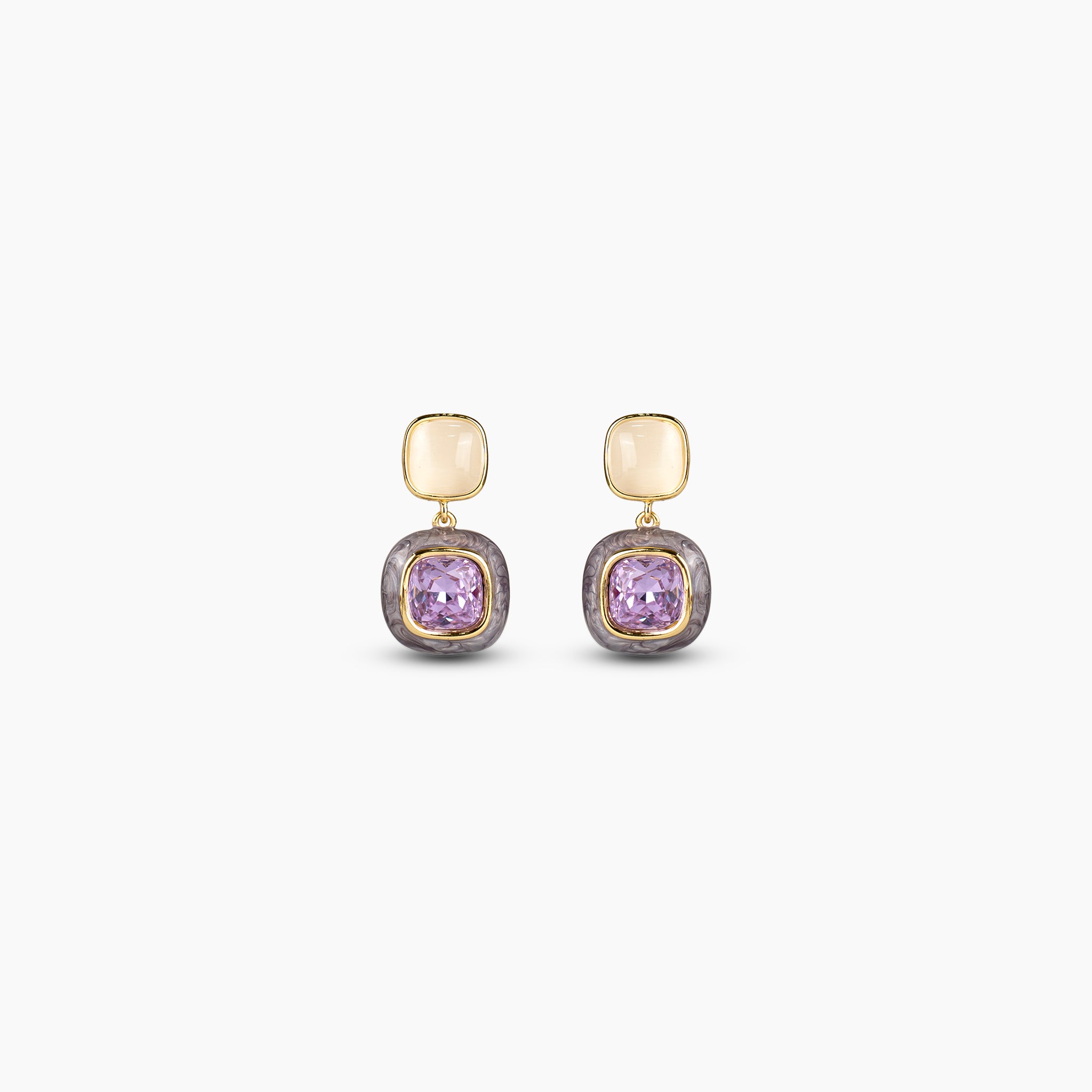Lavender Glaze Drop Earrings