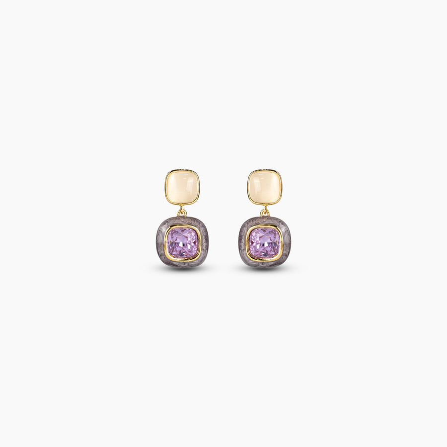 Lavender Glaze Drop Earrings