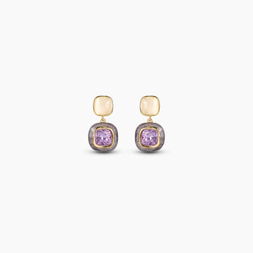 Lavender Glaze Drop Earrings