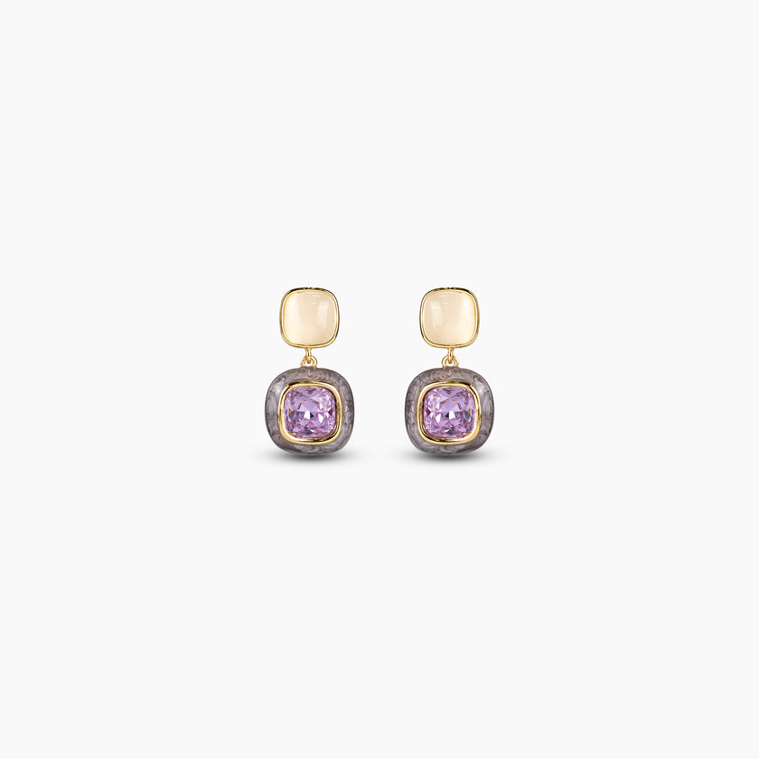 Lavender Glaze Drop Earrings