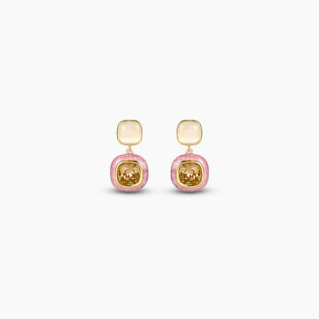 Blush Amber Glow Drop Earrings
