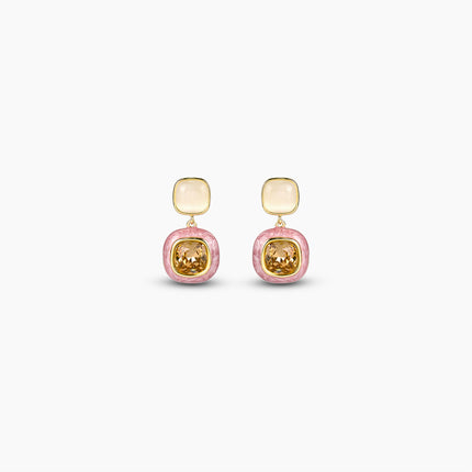 Blush Amber Glow Drop Earrings