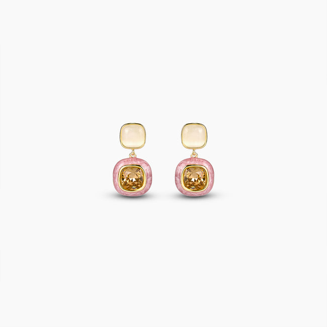 Blush Amber Glow Drop Earrings
