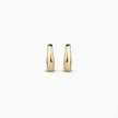 Gold White Enamel Earrings