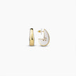 Gold White Enamel Earrings