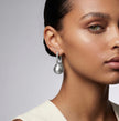 Brushed Mood Silver Orbit Earrings