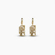 Gold Tree Drop Earrings