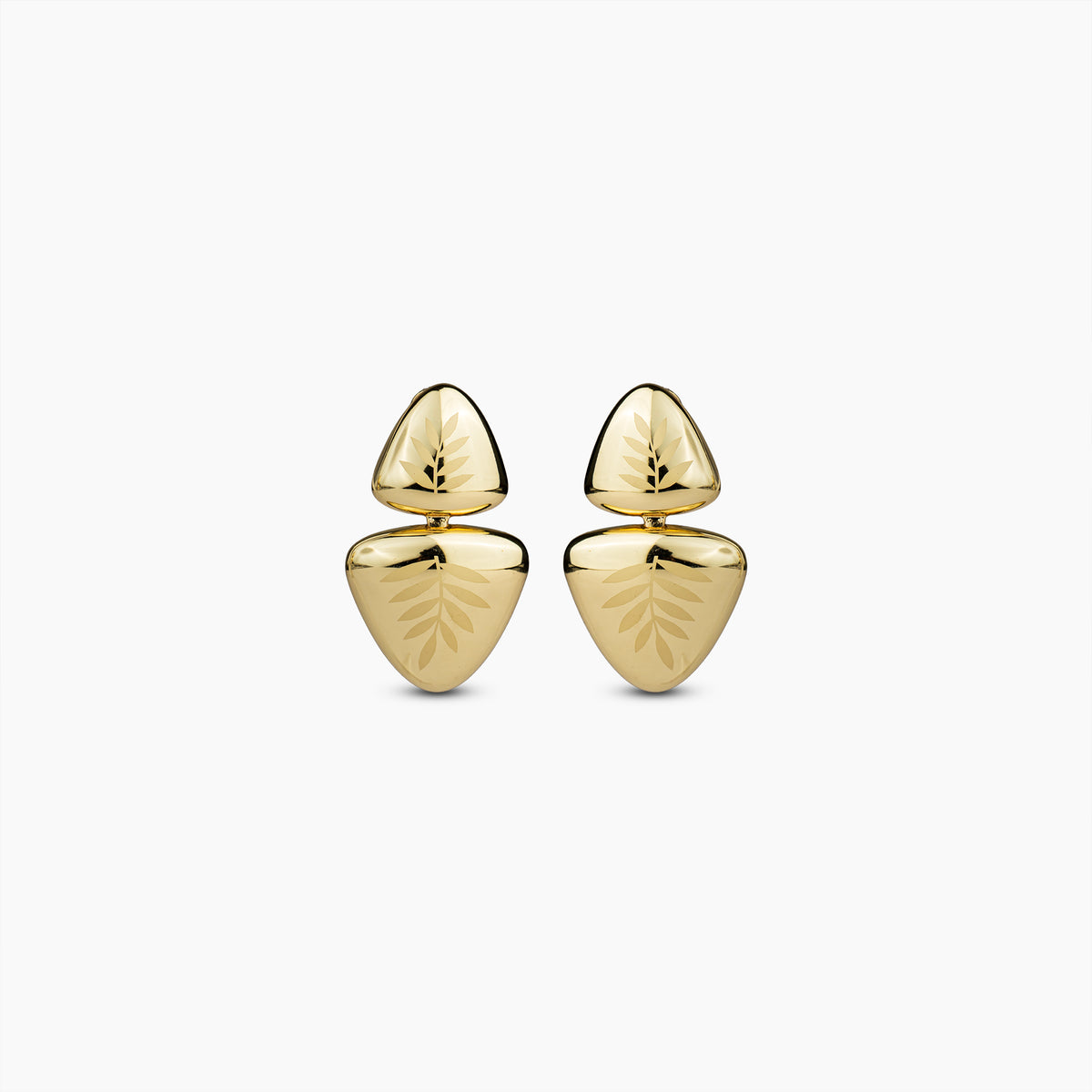 Gold Leaf Drop Earrings