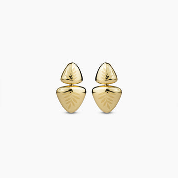 Gold Leaf Drop Earrings