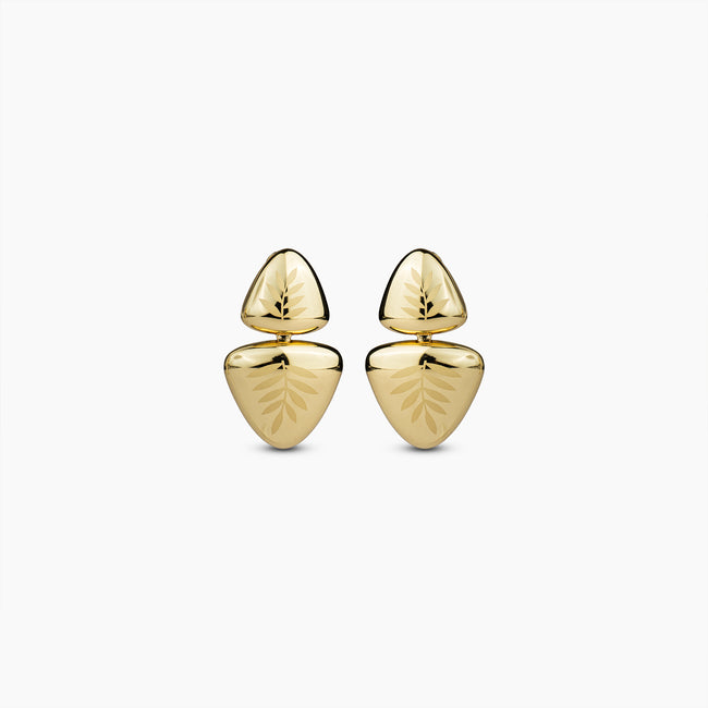 Gold Leaf Drop Earrings