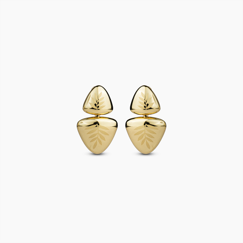 Gold Leaf Drop Earrings