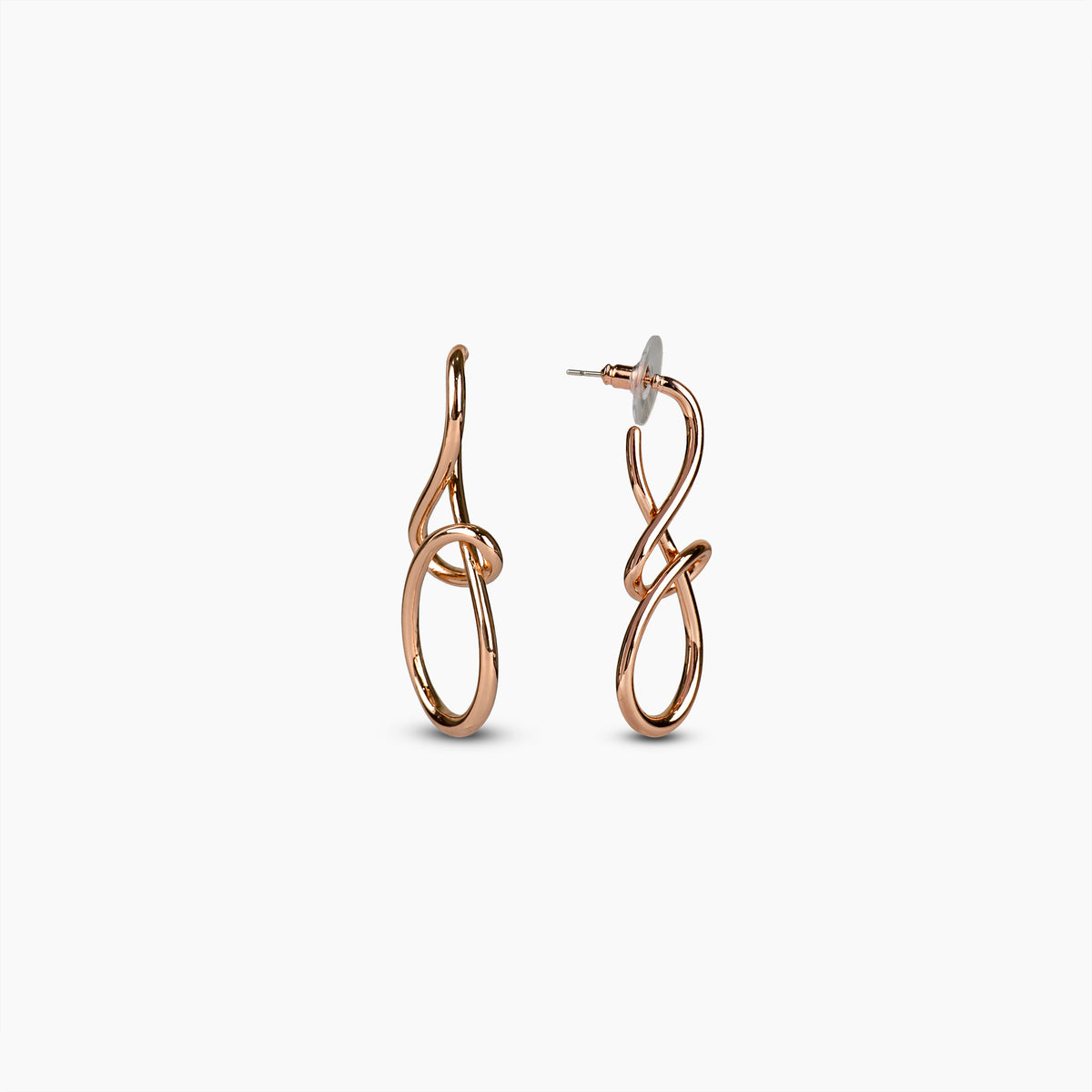 Rose Gold Interlocking Earrings